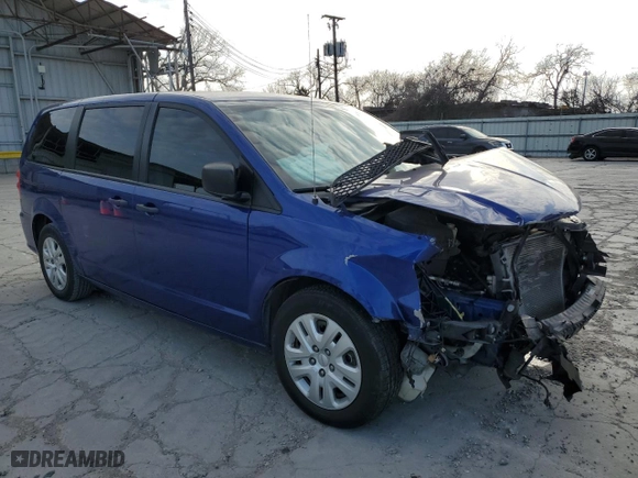 2019 Dodge Grand Caravan SE with VIN 2C4RDGBG7KR501992, listed as a Copart auction lot 45899965 with 0 mi miles and Salvage Title. Bid and sale history available at carsss.com. Image 4.