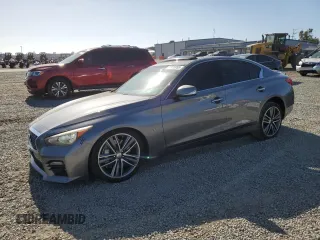 2015 Infiniti Q50 Premium z VIN JN1BV7AP2FM345081, wystawiony jako Copart lot #57430895 z przebiegiem 142 575 mil mil oraz Szkoda całkowita • Salvage title. Historia ofert i sprzedaży dostępna na DreamBid. Obrazek 1.