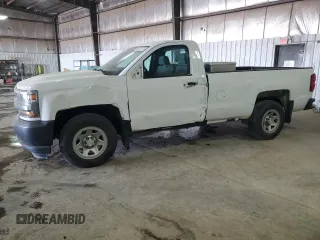 2018 Chevrolet Silverado 1500 Work Truck with VIN 1GCNCNEH0JZ380902, listed as a Copart auction lot 46675275 with 138,336 mi miles and Salvage Title. Bid and sale history available at DreamBid. Image 1.