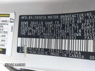 2009 Toyota Corolla with VIN 2T1BU40E49C155993, listed as a IAAI auction lot 41588637 with 183,548 mi miles. Bid and sale history available at carsss.com. Image 9.