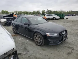 2015 Audi S4 Premium Plus with VIN WAUBGAFL8FA105073, listed as a Copart auction lot 52439145 with 88,180 mi miles and Salvage Title. Bid and sale history available at carsss.com. Image 4.