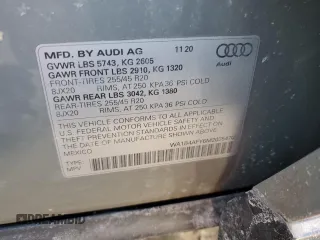 2021 Audi SQ5 Premium Plus with VIN WA1B4AFY6M2035470, listed as a Copart auction lot 46817975 with 48,178 mi miles and Salvage Title. Bid and sale history available at carsss.com. Image 14.
