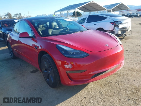 2022 Tesla Model 3 Long Range with VIN 5YJ3E1EB0NF212257, listed as a IAAI auction lot 41735989 with 28,528 mi miles and . Bid and sale history available at DreamBid. Image 1.