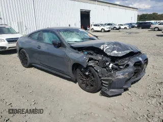 2022 BMW M4 Competition xDrive with VIN WBS43AZ00NCK05589, listed as a Copart auction lot 74566054 with 0 mi miles and Salvage Title. Bid and sale history available at carsss.com. Image 4.