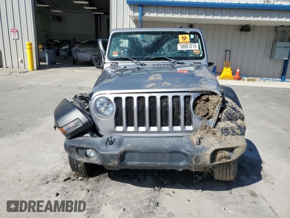 2020 Jeep Wrangler Unlimited Sport with VIN 1C4HJXDN9LW155470, listed as a Copart auction lot 50801215 with Not provided miles and Salvage title. Bid and sale history available at DreamBid. Image 5.