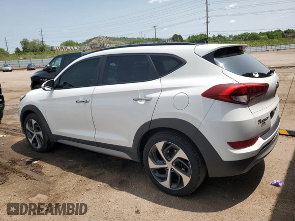 2017 Hyundai Tucson Limited z VIN KM8J3CA28HU296608, wystawiony jako Copart lot #58847025 z przebiegiem 94 306 mil mil oraz Czysty tytuł • Clean title. Historia ofert i sprzedaży dostępna na DreamBid. Obrazek 2.