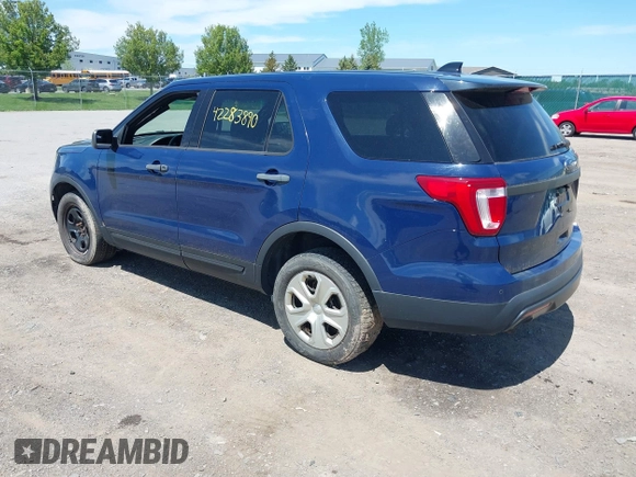 2017 Ford Police Interceptor Utility z VIN 1FM5K8AT7HGC25649, wystawiony jako IAAI lot #42283890 z przebiegiem 169 427 mil mil oraz . Historia ofert i sprzedaży dostępna na DreamBid. Obrazek 3.