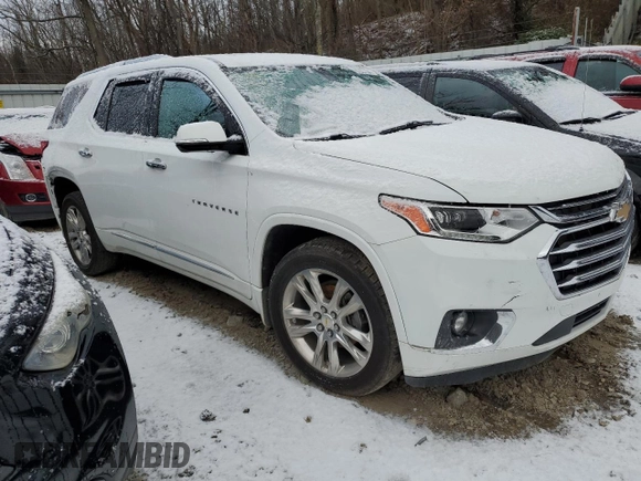 2020 Chevrolet Traverse High Country with VIN 1GNEVNKW1LJ214717, listed as a Copart auction lot 81222304 with 122,915 mi miles and Salvage Title. Bid and sale history available at carsss.com. Image 4.