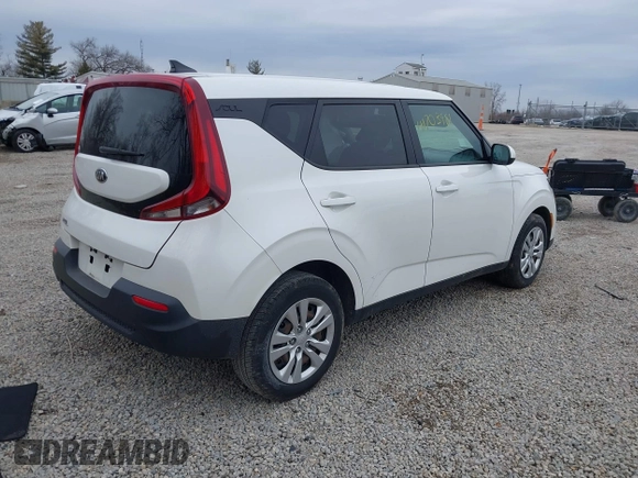 2021 Kia Soul LX with VIN KNDJ23AU8M7767416, listed as a IAAI auction lot 41703981 with 167,187 mi miles. Bid and sale history available at carsss.com. Image 4.