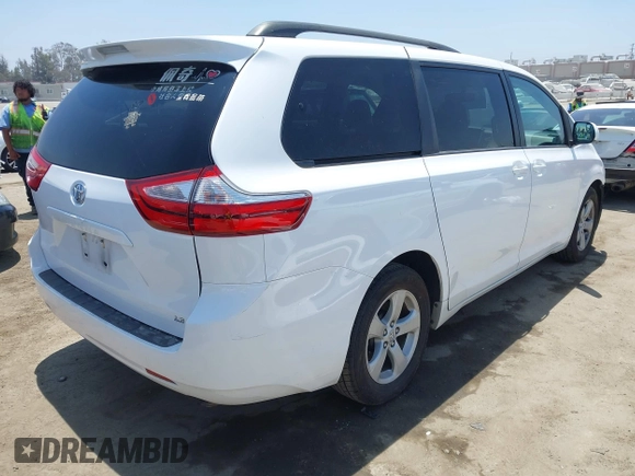 2017 Toyota Sienna LE Auto Access Seat with VIN 5TDKZ3DC3HS783912, listed as a IAAI auction lot 42664089 with 200,309 mi miles and . Bid and sale history available at DreamBid. Image 4.