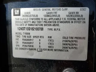 2008 Chevrolet TrailBlazer 1LT with VIN 1GNDT13S182100708, listed as a Copart auction lot 89284975 with 165,199 mi miles and Salvage Title. Bid and sale history available at DreamBid. Image 13.