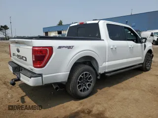 2023 Ford F-150 XL with VIN 1FTEW1EP7PFB66555, listed as a Copart auction lot 59384665 with 28,495 mi miles and Salvage title. Bid and sale history available at DreamBid. Image 3.