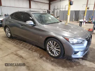 2019 Infiniti Q50 Luxe with VIN JN1EV7AP4KM519630, listed as a Copart auction lot 51926895 with 92,947 mi miles and Salvage title. Bid and sale history available at DreamBid. Image 4.