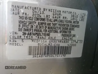 2013 Nissan Sentra FE+ S with VIN 3N1AB7AP5DL715192, listed as a Copart auction lot 54673125 with 211,149 mi miles and Clean Title. Bid and sale history available at DreamBid. Image 12.