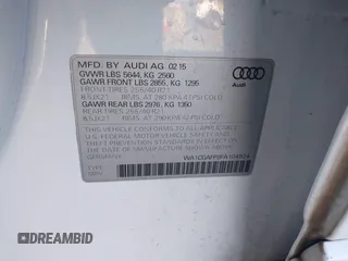 2015 Audi SQ5 Premium Plus with VIN WA1CGAFP9FA104924, listed as a IAAI auction lot 41198592 with 123,882 mi miles. Bid and sale history available at carsss.com. Image 9.