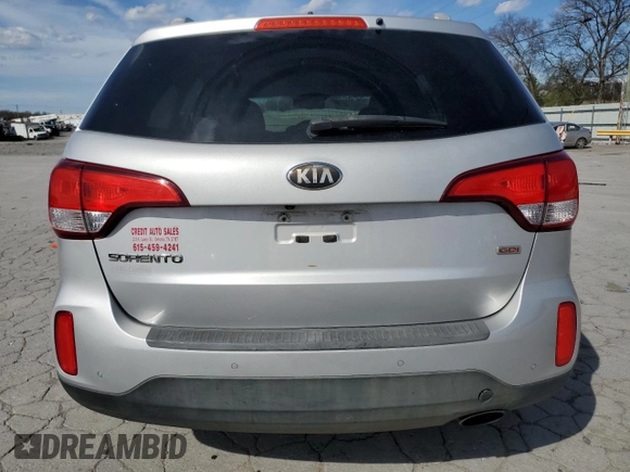 2014 Kia Sorento LX with VIN 5XYKT4A65EG493895, listed as a Copart auction lot 50365215 with 161,023 mi miles and Salvage Title. Bid and sale history available at DreamBid. Image 6.