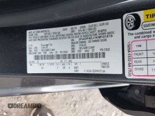2019 Ford Fiesta SE with VIN 3FADP4EJ1KM101818, listed as a IAAI auction lot 41956641 with 40,493 mi miles. Bid and sale history available at carsss.com. Image 9.