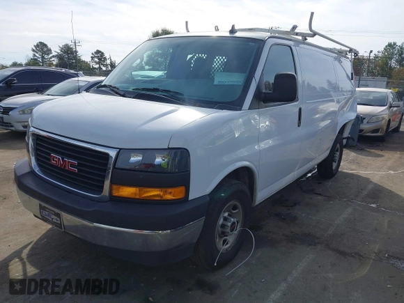 2020 GMC Savana Cargo Van with VIN 1GTW7AFG7L1265254, listed as a IAAI auction lot 40863188 with 86,054 mi miles. Bid and sale history available at carsss.com. Image 2.