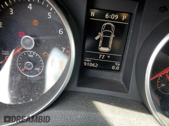 2010 Volkswagen Golf GTI with VIN WVWHD7AJ7AW257775, listed as a Copart auction lot 54424345 with 91,062 mi miles and Clean title. Bid and sale history available at DreamBid. Image 9.