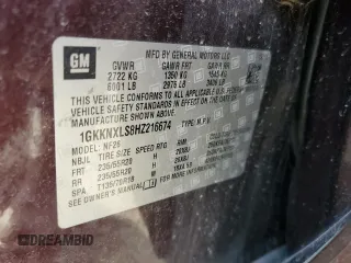 2017 GMC Acadia Denali с VIN 1GKKNXLS8HZ216674, выставлен на аукционе Copart как лот 58255025 с пробегом 119 466 миль миль и Списание • Salvage title. История ставок и продаж доступна на DreamBid. Изображение 12.