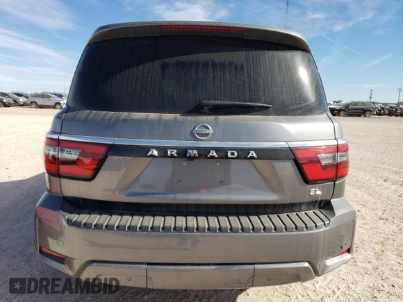 2022 Nissan Armada SL with VIN JN8AY2BD8N9676096, listed as a Copart auction lot 86125944 with 117,106 mi miles and Salvage Title. Bid and sale history available at carsss.com. Image 6.