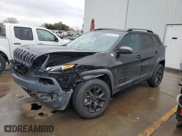 2017 Jeep Cherokee Trailhawk L Plus with VIN 1C4PJMBS2HW621430, listed as a Copart auction lot 84537184 with 125,101 mi miles and Salvage Title. Bid and sale history available at carsss.com. Image 1.
