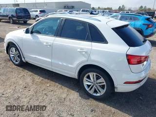 2018 Audi Q3 Premium with VIN WA1BCCFS8JR001155, listed as a IAAI auction lot 41157028 with 83,769 mi miles. Bid and sale history available at carsss.com. Image 3.