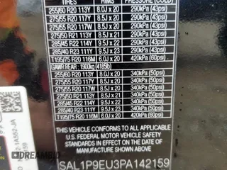 2023 Land Rover Range Rover Sport SE with VIN SAL1P9EU3PA142159, listed as a Copart auction lot 54640534 with 20,028 mi miles and Salvage Title. Bid and sale history available at DreamBid. Image 13.