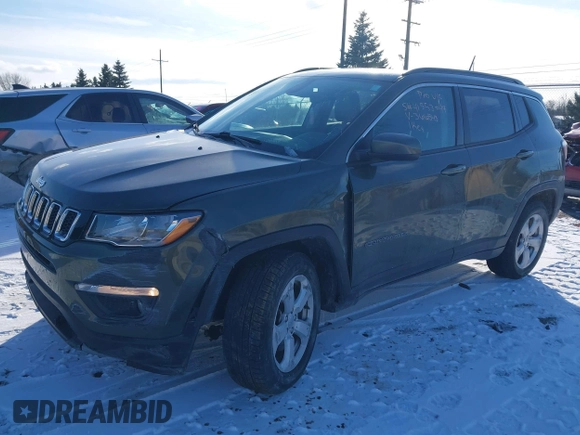 2018 Jeep Compass Latitude with VIN 3C4NJDBB6JT366543, listed as a IAAI auction lot 41553049 with 123,251 mi miles. Bid and sale history available at carsss.com. Image 2.