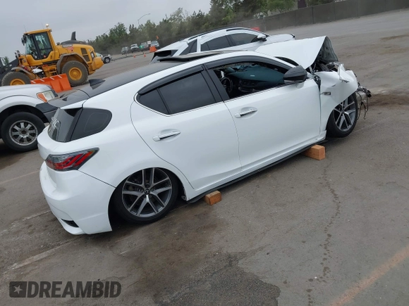 2015 Lexus CT 200h with VIN JTHKD5BH0F2234146, listed as a IAAI auction lot 42583102 with Not provided miles and . Bid and sale history available at DreamBid. Image 4.