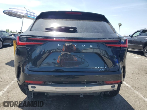 2022 Lexus NX 350 with VIN JTJAGCEZ4N5000938, listed as a Copart auction lot 57673895 with 36,396 mi miles and Salvage title. Bid and sale history available at DreamBid. Image 6.