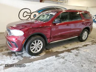 2023 Dodge Durango SXT z VIN 1C4RDHAGXPC624693, wystawiony jako Copart lot #60941605 z przebiegiem 54 007 mil mil oraz Czysty tytuł • Clean title. Historia ofert i sprzedaży dostępna na DreamBid. Obrazek 1.