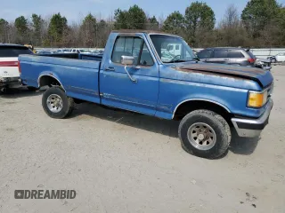 1990 Ford F-150 with VIN 1FTEF14N6LNB21235, listed as a Copart auction lot 46149815 with 76,777 mi miles and Salvage Title. Bid and sale history available at carsss.com. Image 4.