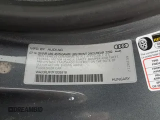 2015 Audi A3 2.0T Premium Plus with VIN WAU3FLFF7F1035918, listed as a Copart auction lot 77137323 with 69,273 mi miles. Bid and sale history available at carsss.com. Image 14.