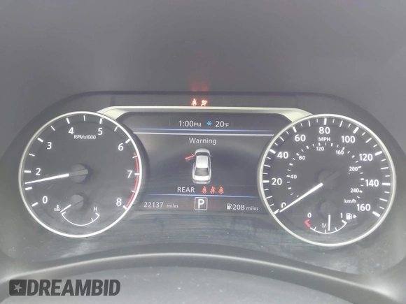 2021 Nissan Sentra SV with VIN 3N1AB8CV5MY268500, listed as a IAAI auction lot 41576778 with 22,137 mi miles and . Bid and sale history available at DreamBid. Image 7.