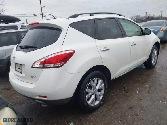 2012 Nissan Murano SL with VIN JN8AZ1MU2CW119929, listed as a IAAI auction lot 41479656 with 204,818 mi miles. Bid and sale history available at carsss.com. Image 4.