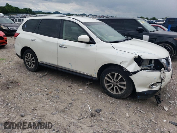 2015 Nissan Pathfinder S z VIN 5N1AR2MM3FC628561, wystawiony jako Copart lot #55579685 z przebiegiem 259 146 mil mil oraz Czysty tytuł • Clean title. Historia ofert i sprzedaży dostępna na DreamBid. Obrazek 4.
