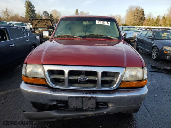 1999 Ford Ranger XLT with VIN 1FTZR15X1XPB46661, listed as a Copart auction lot 86214774 with 156,639 mi miles and Salvage Title. Bid and sale history available at carsss.com. Image 5.
