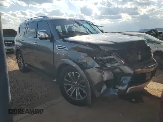 2017 Nissan Armada SL with VIN JN8AY2ND8H9001672, listed as a Copart auction lot 42967935 with 104,779 mi miles and Salvage Title. Bid and sale history available at carsss.com. Image 4.