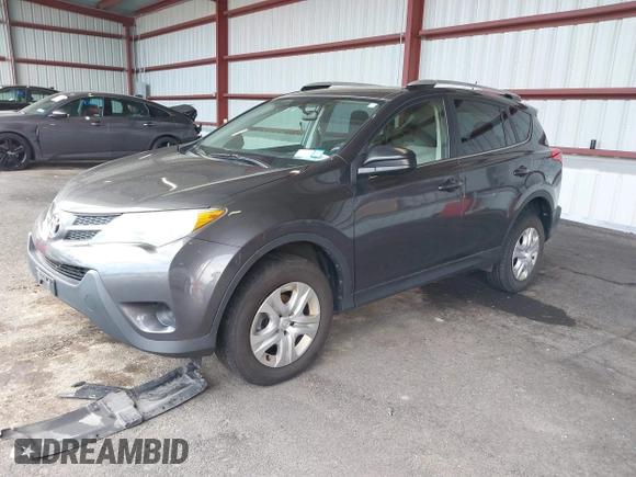 2015 Toyota RAV4 LE with VIN JTMBFREV0FJ044955, listed as a IAAI auction lot 41965740 with 119,311 mi miles. Bid and sale history available at carsss.com. Image 2.