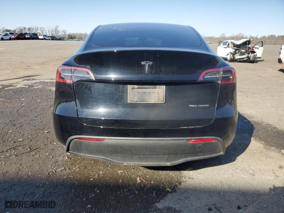 2023 Tesla Model Y Long Range with VIN 7SAYGDEE0PF635549, listed as a Copart auction lot 48263145 with 18,449 mi miles and Salvage Title. Bid and sale history available at carsss.com. Image 6.
