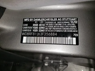 2003 Mercedes-Benz C 240 z VIN WDBRF81J63F356884, wystawiony jako Copart lot #63701705 z przebiegiem 104 856 mil mil oraz Szkoda całkowita • Salvage title. Historia ofert i sprzedaży dostępna na DreamBid. Obrazek 12.