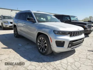 2022 Jeep Grand Cherokee Overland with VIN 1C4RJKDG0N8561055, listed as a Copart auction lot 53207195 with 23,504 mi miles and Salvage title. Bid and sale history available at DreamBid. Image 4.