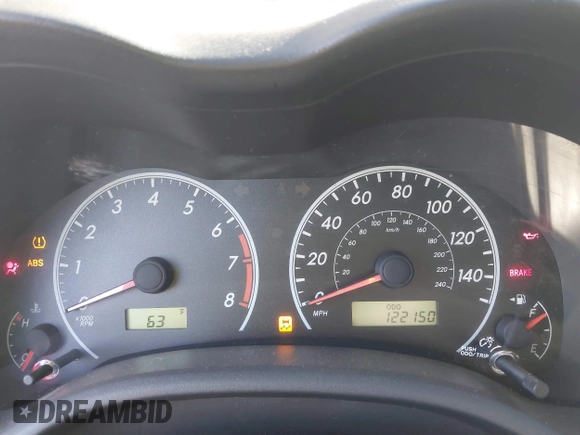 2012 Toyota Corolla L with VIN 2T1BU4EE6CC815435, listed as a IAAI auction lot 41316306 with 122,150 mi miles. Bid and sale history available at carsss.com. Image 7.
