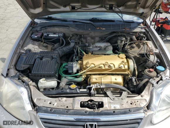 2000 Honda Civic EX with VIN 1HGEJ8644YL002969, listed as a Copart auction lot 50579605 with 301,229 mi miles and Salvage Title. Bid and sale history available at carsss.com. Image 11.