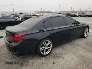 2013 BMW 7 Series 740Li with VIN WBAYE4C51DD137687, listed as a Copart auction lot 76103944 with 134,609 mi miles and Salvage title. Bid and sale history available at DreamBid. Image 3.