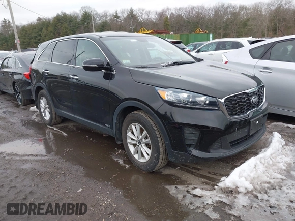 2020 Kia Sorento LX with VIN 5XYPGDA36LG655708, listed as a IAAI auction lot 41490218 with 55,597 mi miles. Bid and sale history available at carsss.com. Image 1.