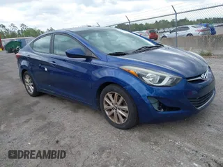 2015 Hyundai Elantra SE with VIN 5NPDH4AE4FH594566, listed as a IAAI auction lot 41854488 with 105,074 mi miles. Bid and sale history available at carsss.com. Image 1.