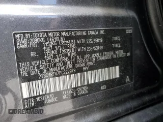 2023 Toyota RAV4 XLE Premium z VIN 2T3C1RFV7PC222978, wystawiony jako Copart lot #61953295 z przebiegiem 33 679 mil mil oraz Szkoda całkowita • Salvage title. Historia ofert i sprzedaży dostępna na DreamBid. Obrazek 13.