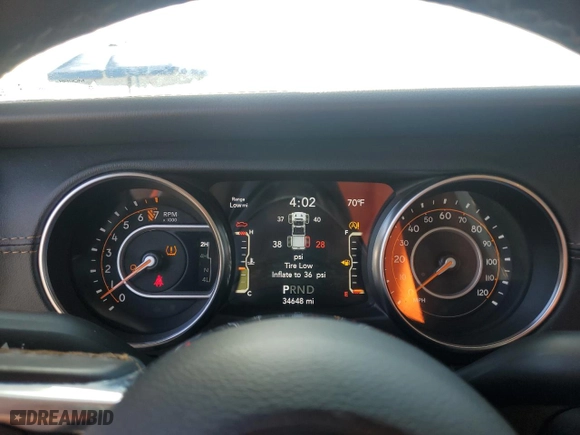 2021 Jeep Gladiator High Altitude with VIN 1C6HJTFG1ML503067, listed as a Copart auction lot 71454834 with 34,648 mi miles and Salvage Title. Bid and sale history available at carsss.com. Image 9.